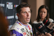 Denny Hamlin during the 2024 NASCAR Playoffs Media Day at Charlotte. Source: Imagn