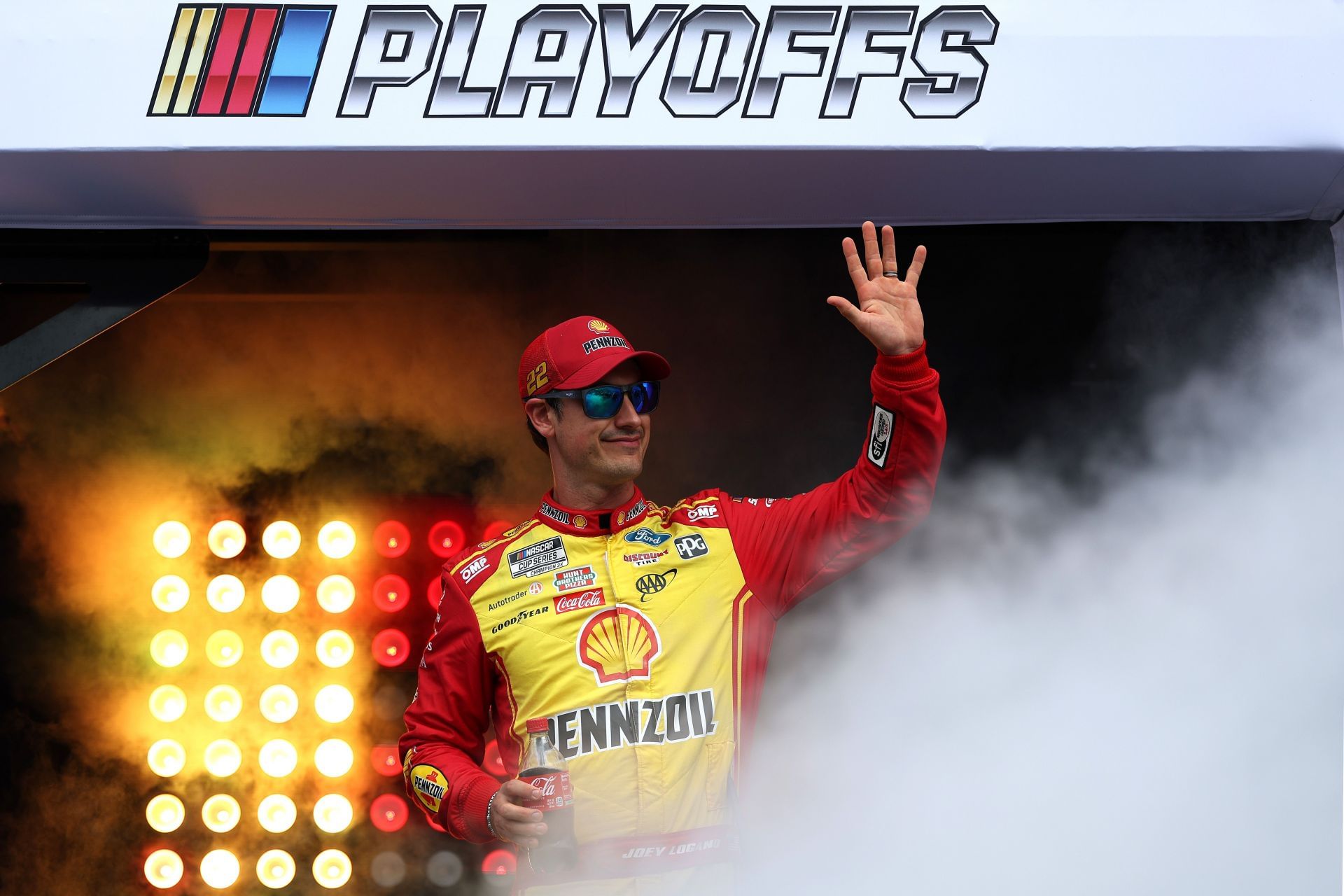 Joey Logano before the NASCAR Cup Series Bank of America ROVAL 400. Source: Getty