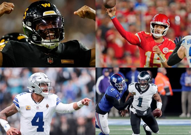 Week 7 Fantasy Football QB Rankings and Picks feat. Jayden Daniels, Patrick Mahomes, Dak Prescott, and Jalen Hurts