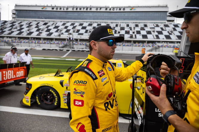 FRM driver Layne Riggs suffers a huge blow to playoff hopes at Talladega