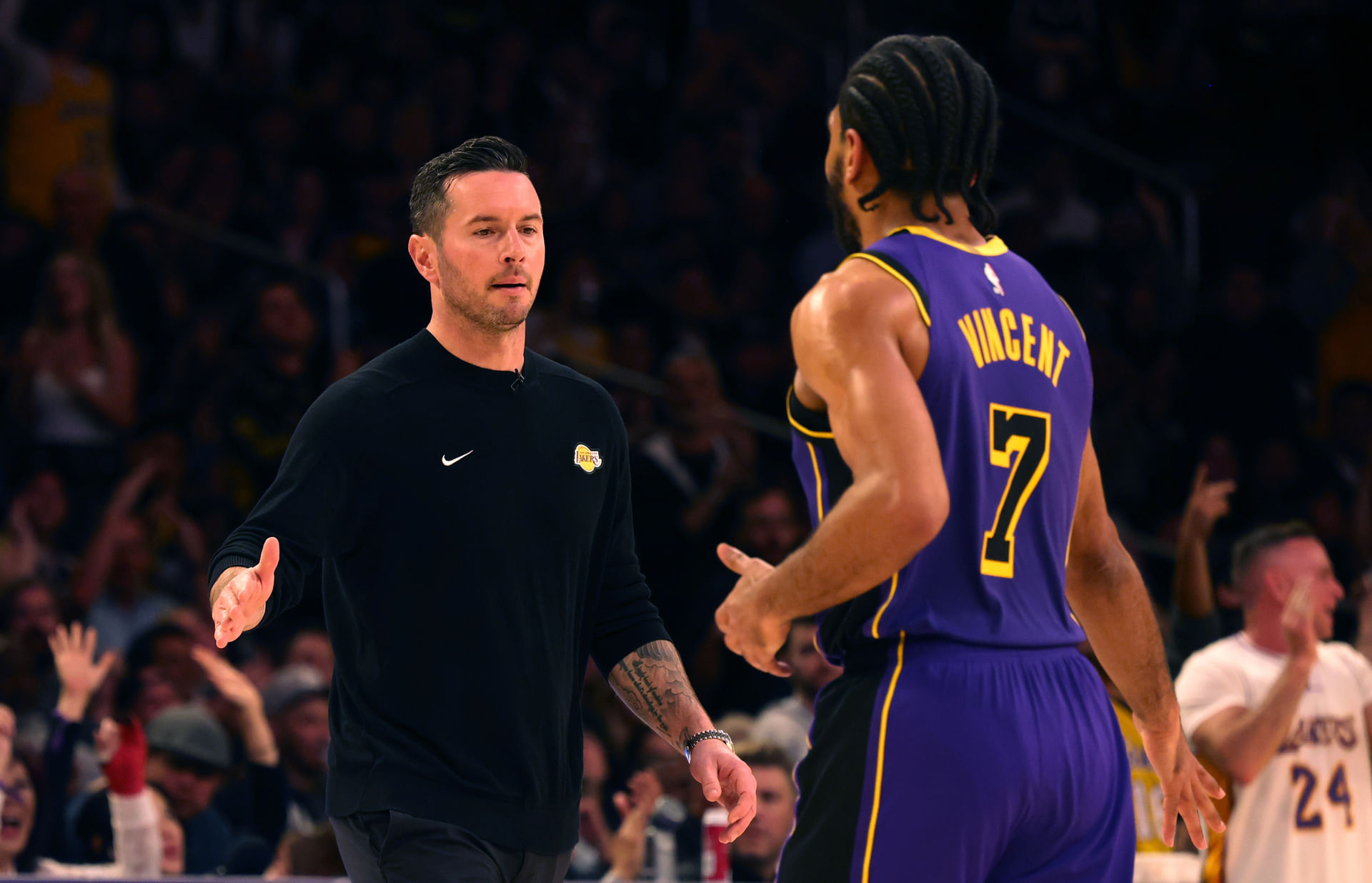 "Did Darvin Ham pick the starting lineup?": Lakers fans outraged after JJ Redick picks $33,000,000 guard over Jarred Vanderbilt in starting lineup