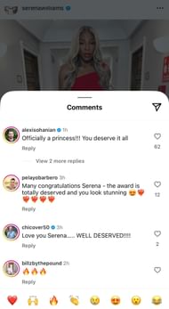 Screenshot from Serena Williams Instagram @serenawilliams