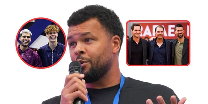 "They are only two for now” - Jo-Wilfried Tsonga questions Carlos Alcaraz & Jannik Sinner's dominance with Federer, Nadal & Djokovic hypothetical