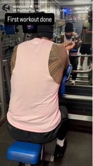 The Usos working out in Australia. (Photo: @uceyjucey on IG)