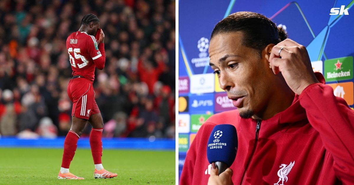 Liverpool skipper Virgil van Dijk followed Amara Nallo after his red card