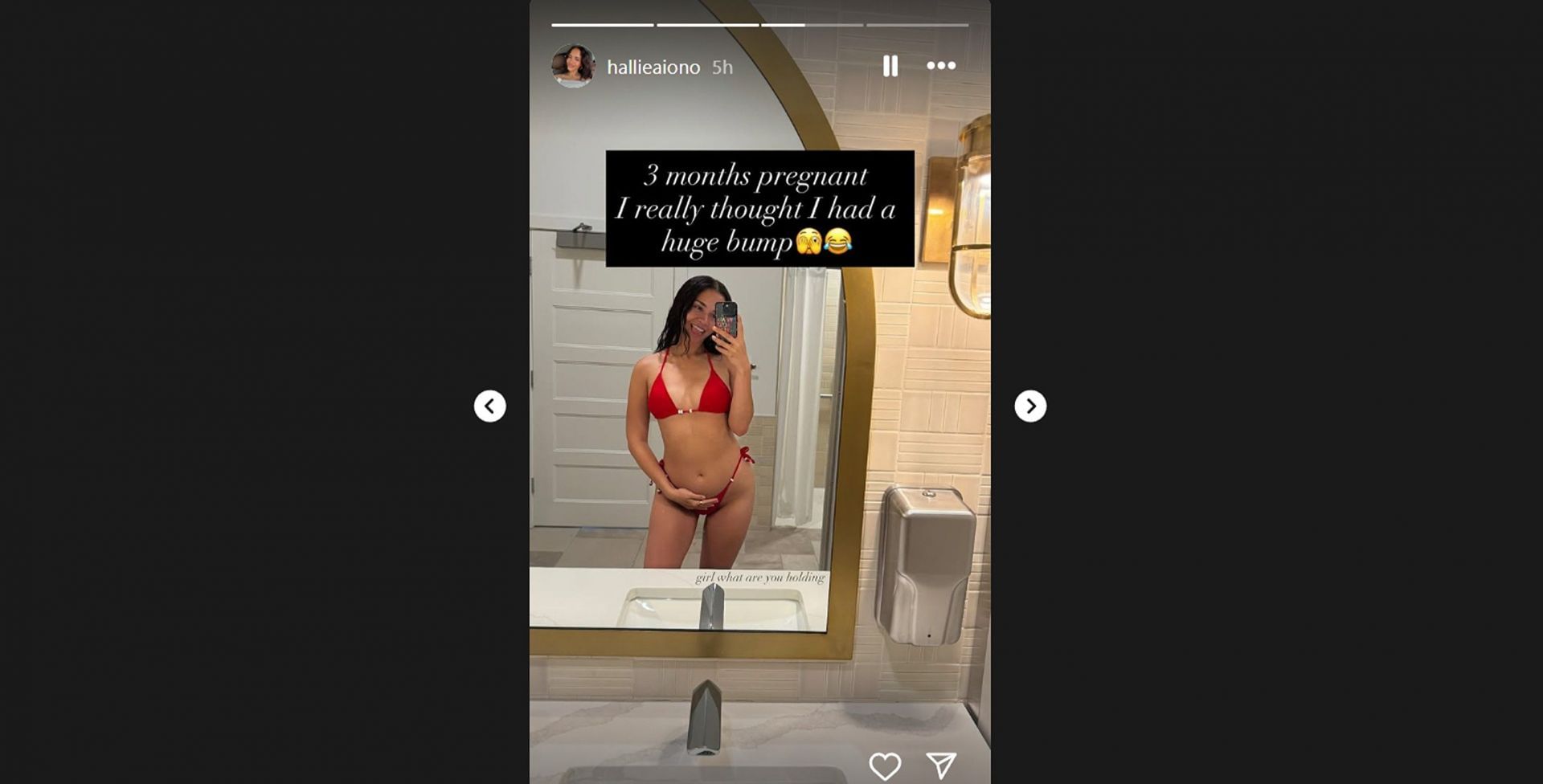 Puka Nacua&#039;s GF Hallie Aiono IG story /@hallieaiono