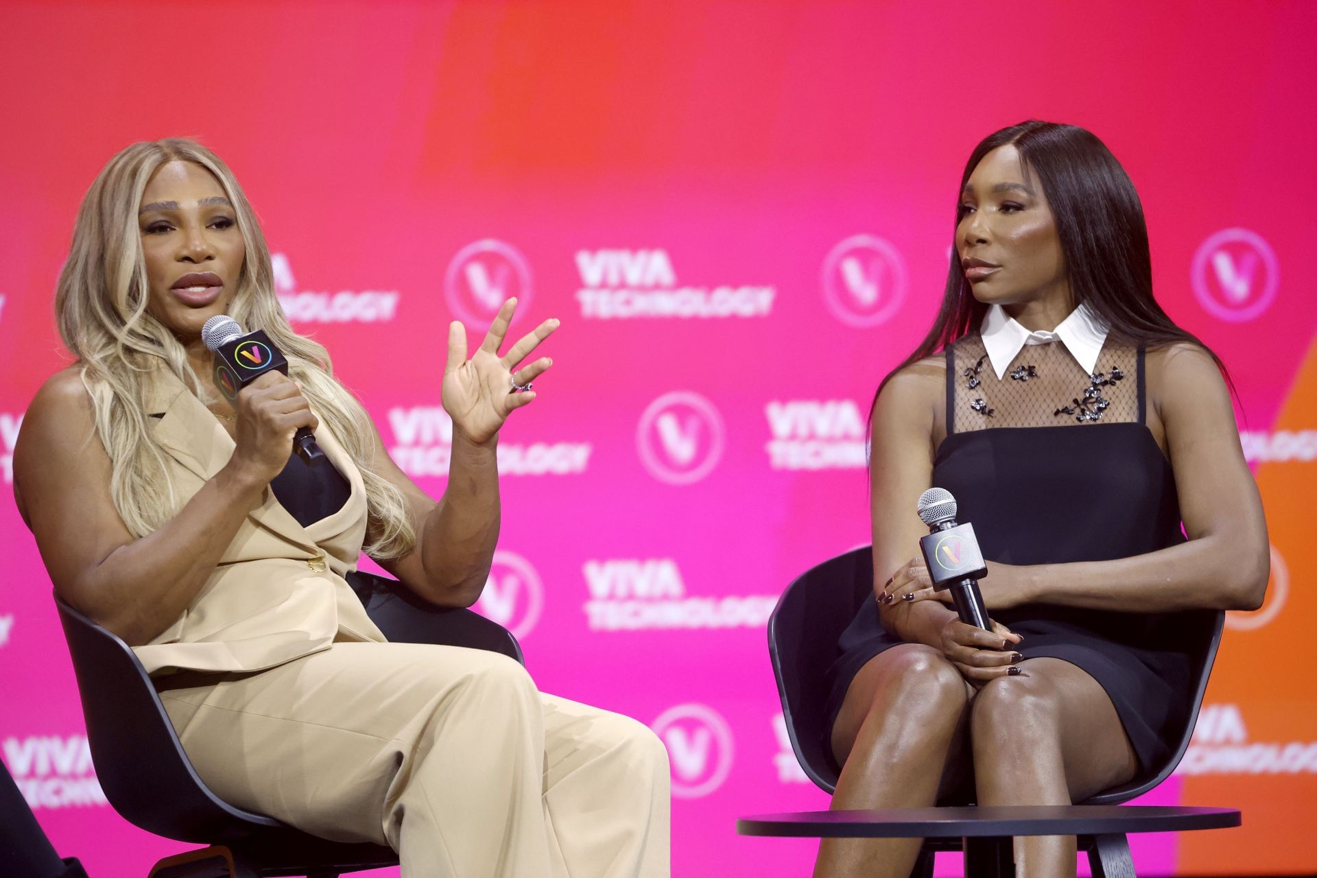 Serena Williams and Venus Williams at the 8th Viva Technology: Day Three In Paris - Source: Getty