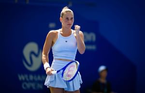 PICTURES: Marta Kostyuk poses in burgundy bikini as she shows off stunning views from Maldives getaway