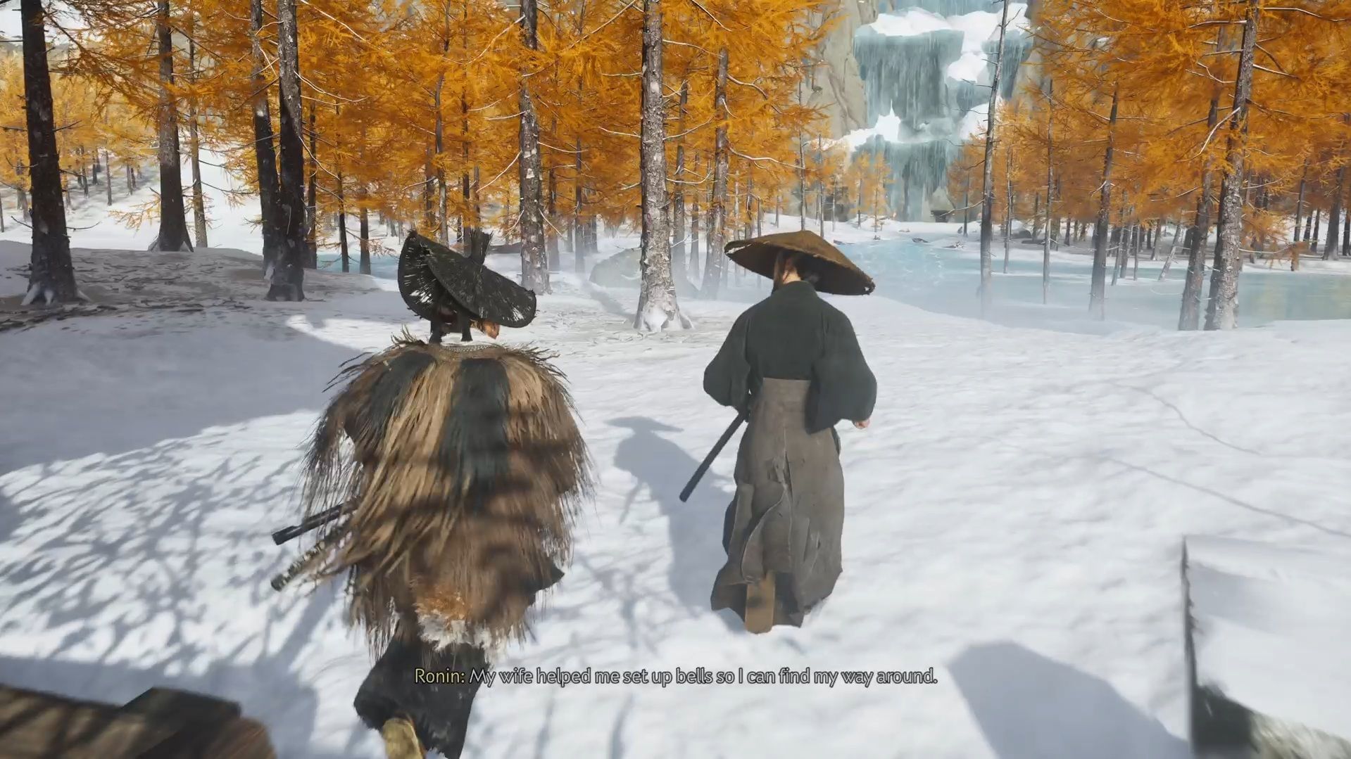 Follow the blind Ronin in The Blind Stranger quest (Image via Sportskeeda Gaming || Sucker Punch)