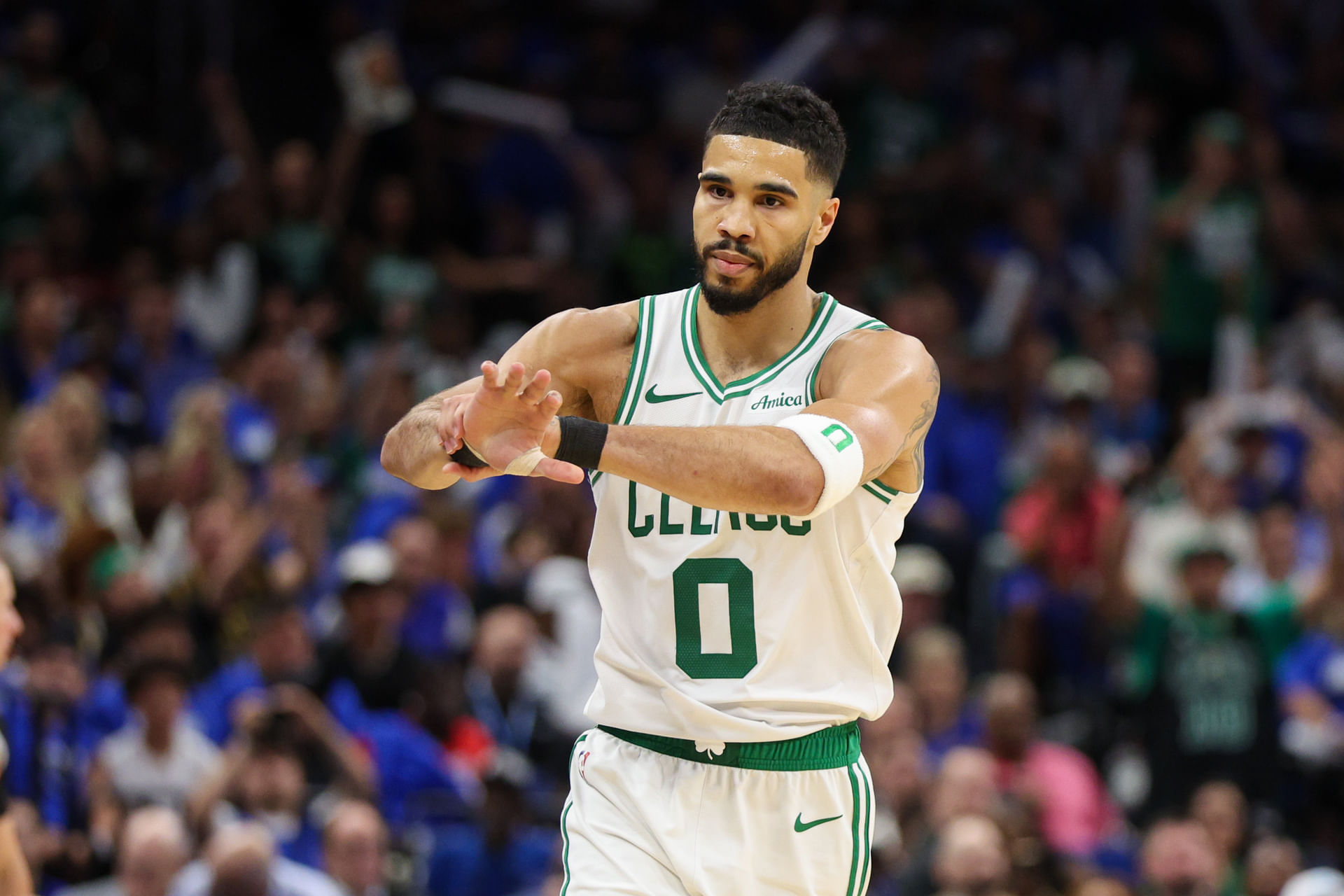 Jayson Tatum wants to play this season. (Photo: IMAGN)
