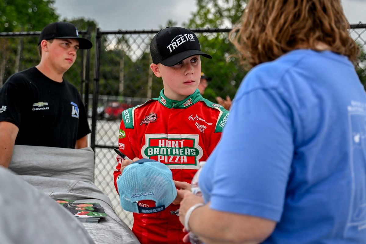 "I'll file it away": Keelan Harvick admits tough lesson after crash ruins dominant Late Model debut at the Bullring
