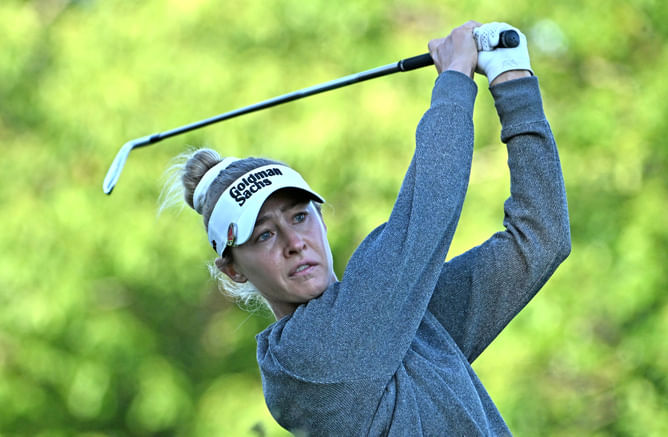 Nelly Korda sweats it out in the gym amid absence from the ongoing BMW Ladies Championship