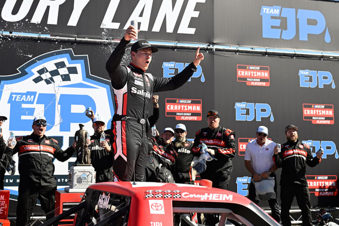 Corey Heim doesn’t “want to jump to any conclusions” for the Championship race after Martinsville victory