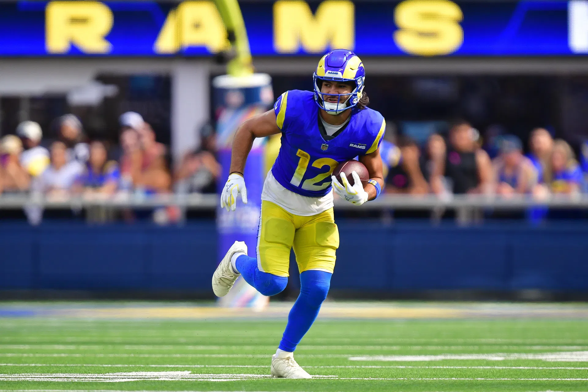 "Matthew Stafford hospital ball" "Hope that wasn’t Achilles": NFL fans react as Puka Nacua heads to locker room with leg injury