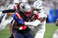 Rhamondre Stevenson at New England Patriots at Buffalo Bills - Source: Imagn