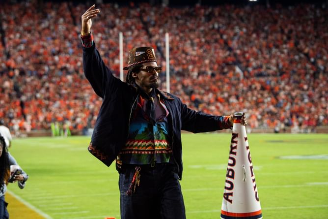 [WATCH] Cam Newton throws hands with Alabama A&M mascot Bulldog during First Take’s HBCU tour