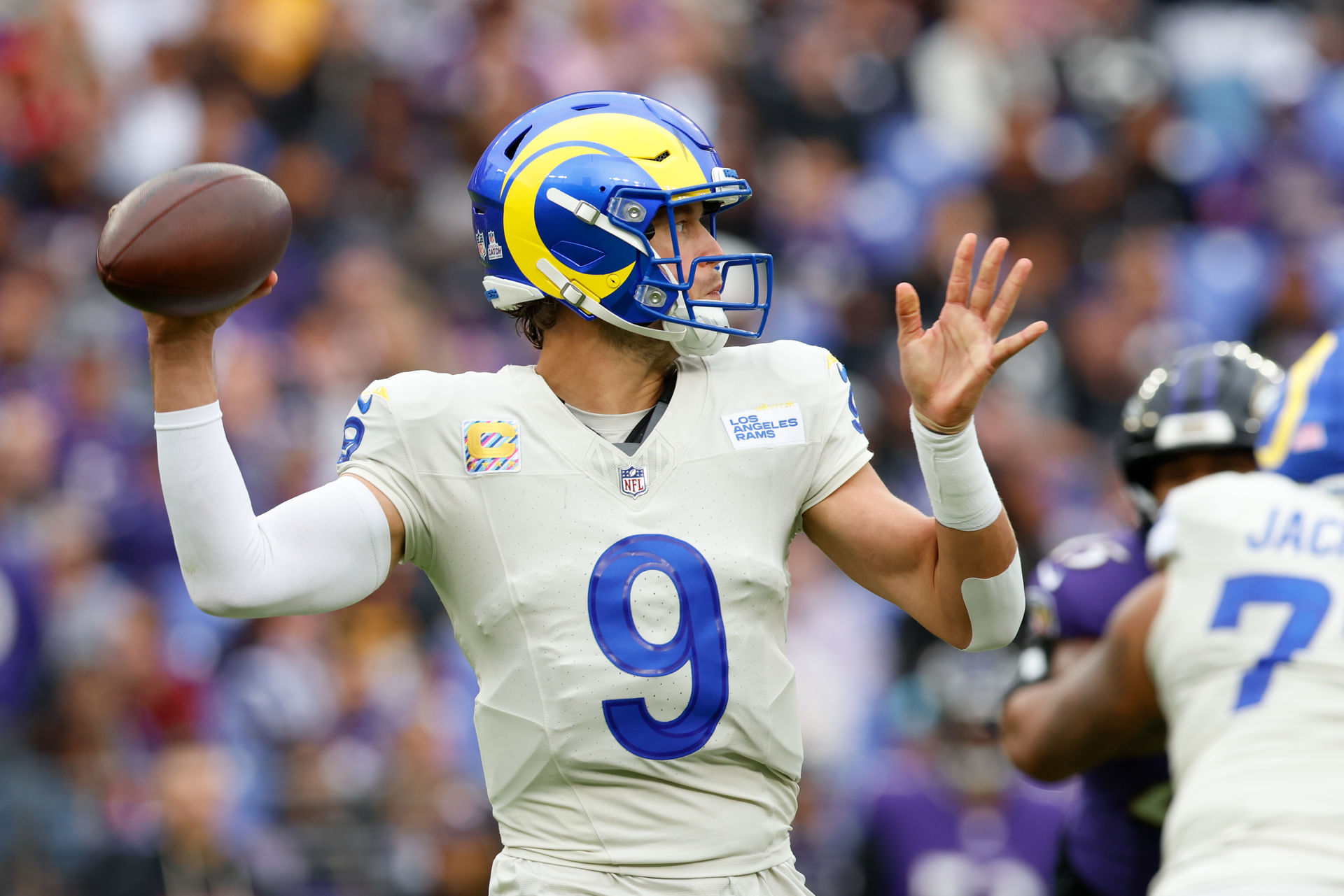 Matthew Stafford at NFL: Los Angeles Rams at Baltimore Ravens - Source: Imagn
