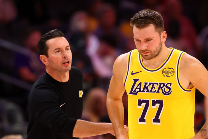 JJ Redick offers Luka Doncic injury update after Lakers star’s huge scare on opening night