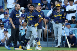 "Absolutely classless" - Fans slam Dodgers crowd for booing as Jackson Chourio leaves NLCS Game 3 with possible hamstring injury
