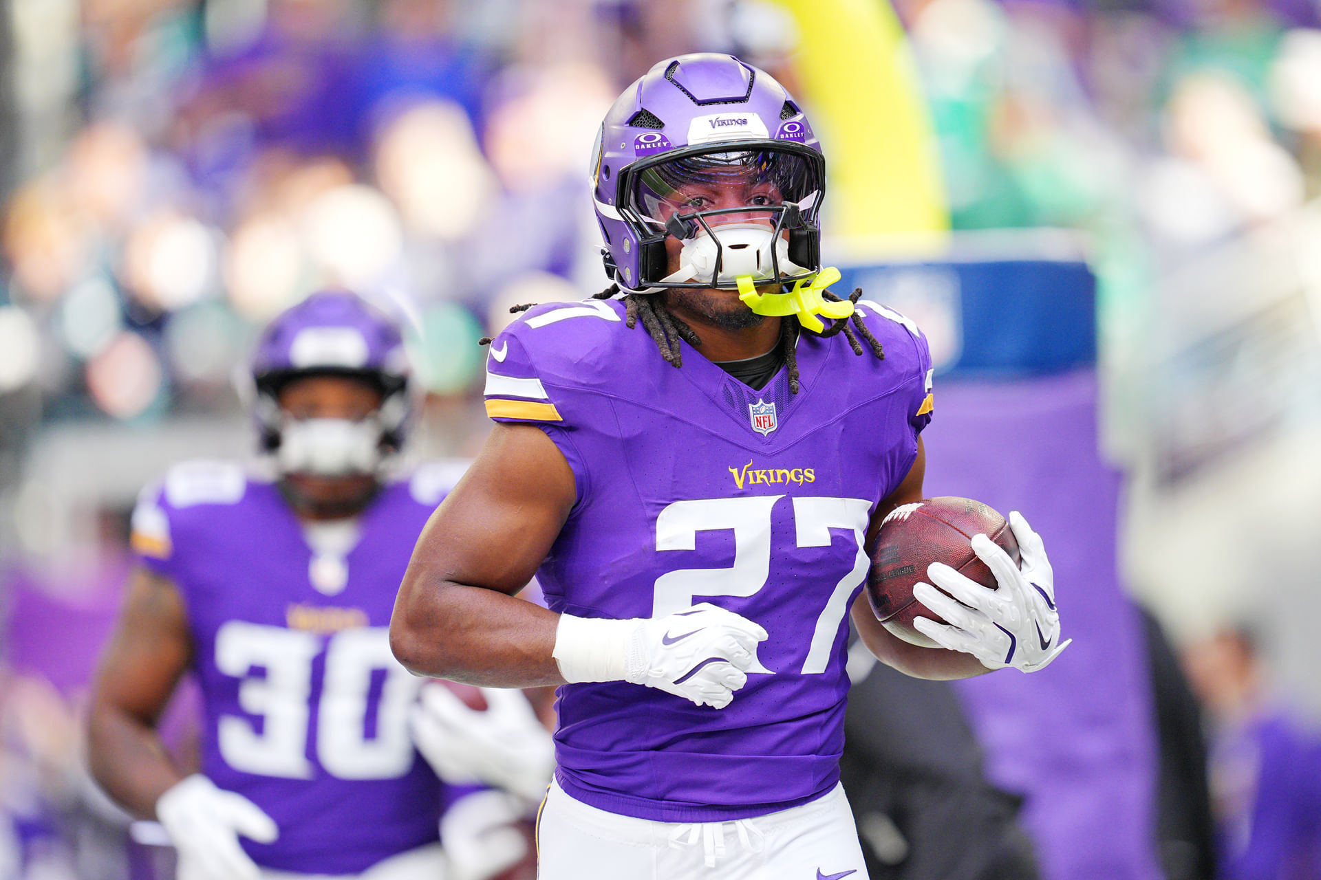 Jordan Mason vo Philadelphia Eagles v Minnesote Vikings - Zdroj: Imagn