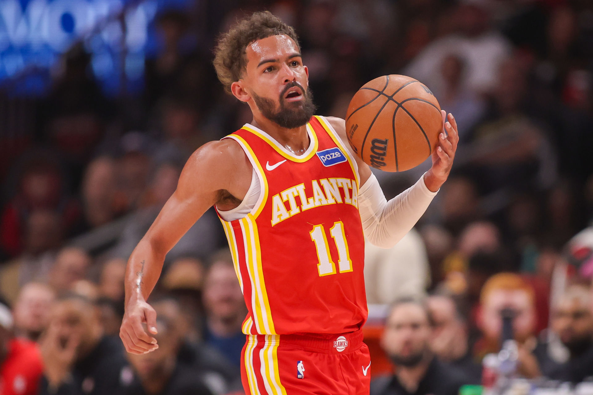 Trae Young disappointed after Hawks&#039; blowout loss. (Photo: IMAGN)