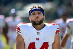 Cam Skattebo's father Leo's pregame picture with Giants RB goes viral after rookie's gruesome ankle injury