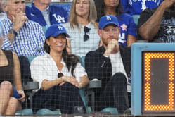 “Father is literally the King of Canada”; "Traitors" - Fans roll eyes as Prince Harry and wife Meghan sport Dodgers gear at World Series Game 4