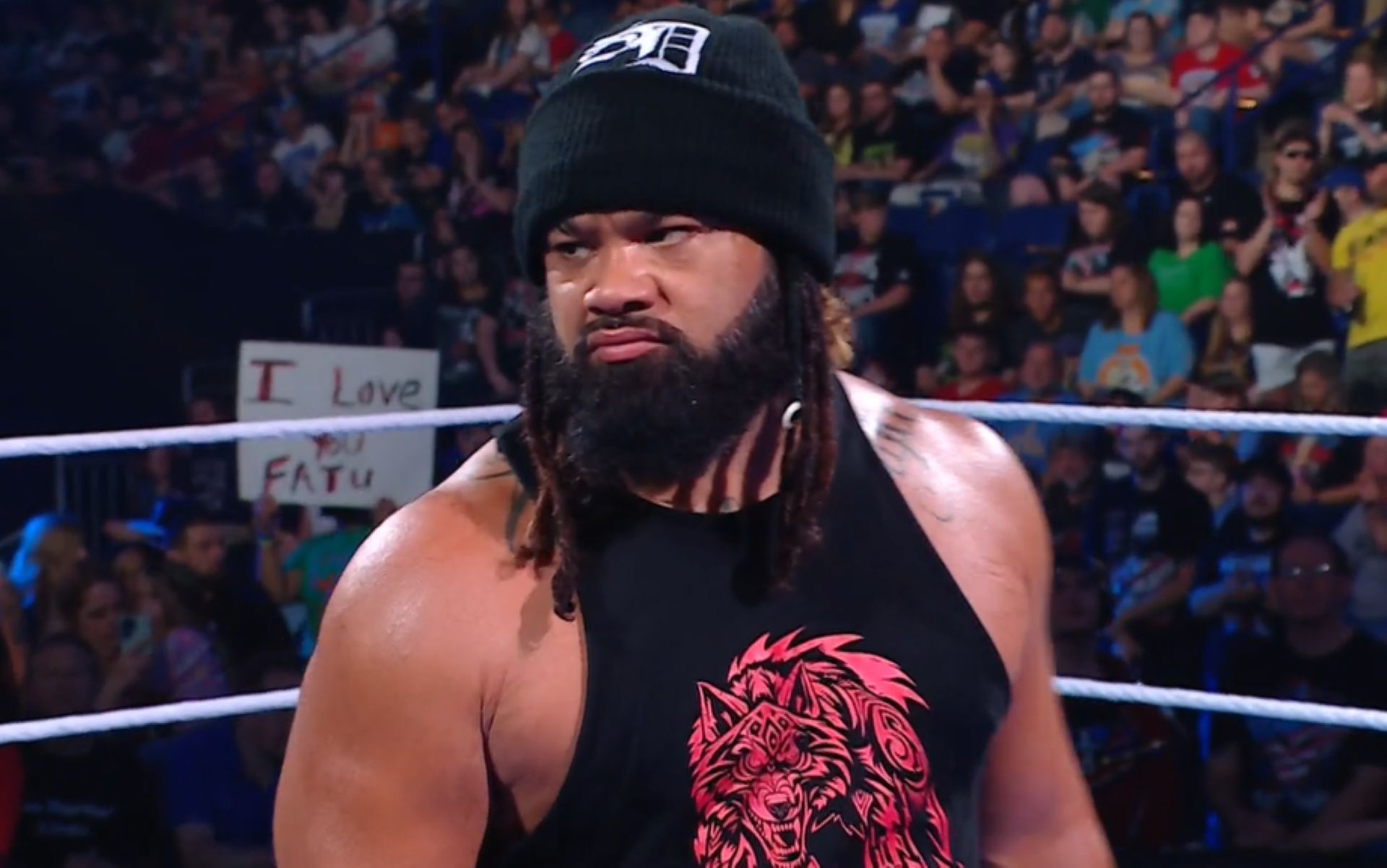 Jacob Fatu was taken out of commission two weeks ago. (Image Credit: WWE.com).