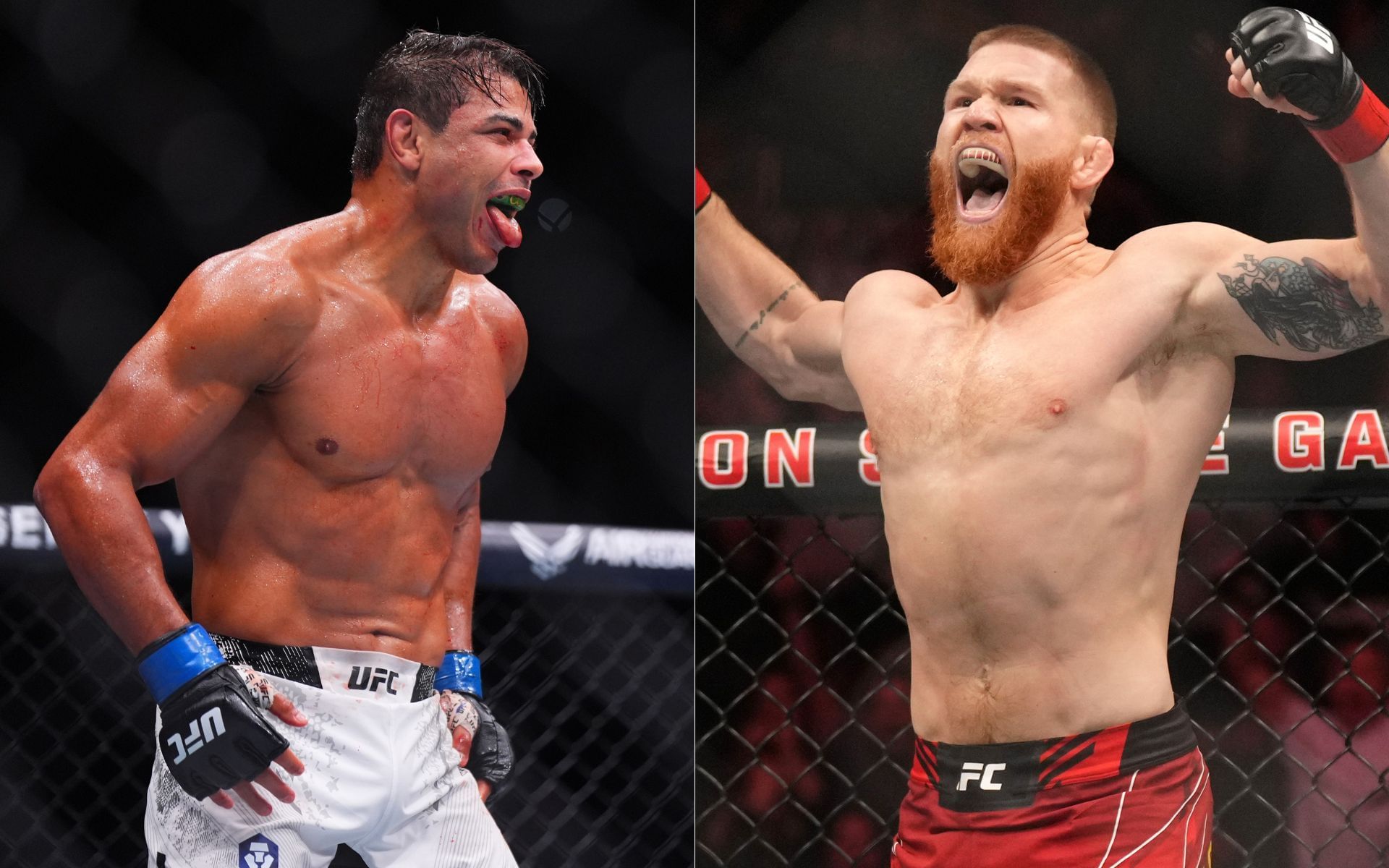 Paulo Costa reacts to Matt Frevola’s pizza-and-smoke celebration after UFC Vancouver loss