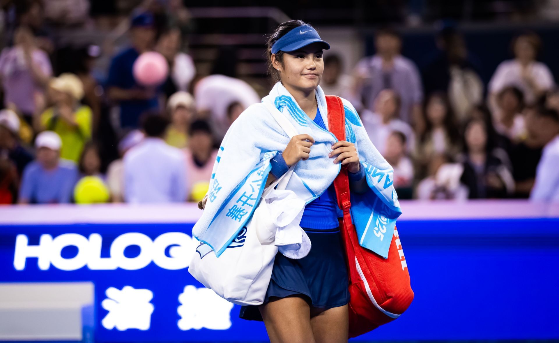 Emma Raducanu at the 2025 China Open. Image: Getty