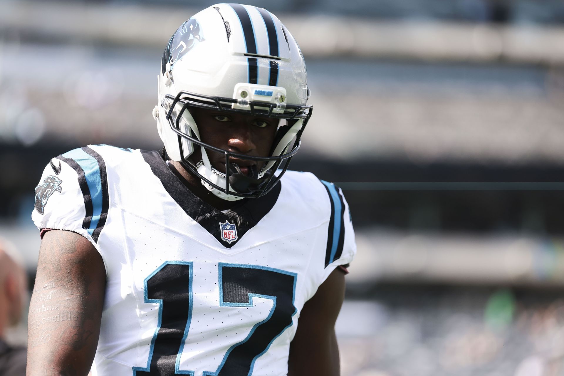 Xavier Legette at Carolina Panthers v New York Jets - NFL 2025 - Source: Getty