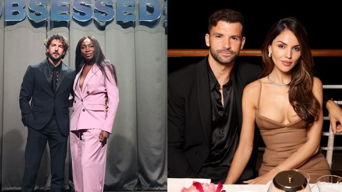 Grigor Dimitrov's girlfriend Eiza Gonzalez & Venus Williams' fiancé Andrea Preti enjoy watching Nicole Kidman & more light up Vogue World runway show