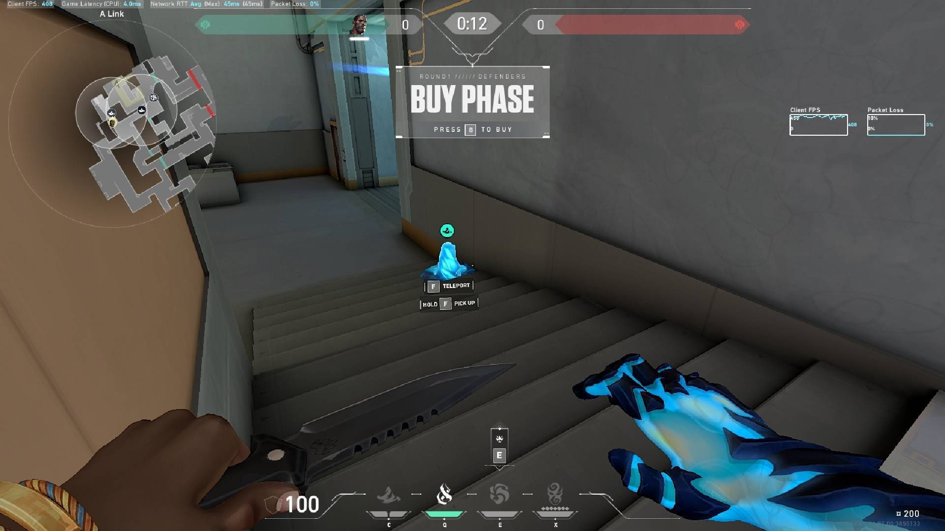 Veto&#039;s Crosscut setup on Abyss in Defense Site A (Image via Riot Games)