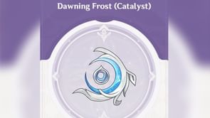 Genshin Impact Dawning Frost stats, effects, and materials
