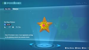 How to get Staryu and Starmie in Pokemon Legends Z-A