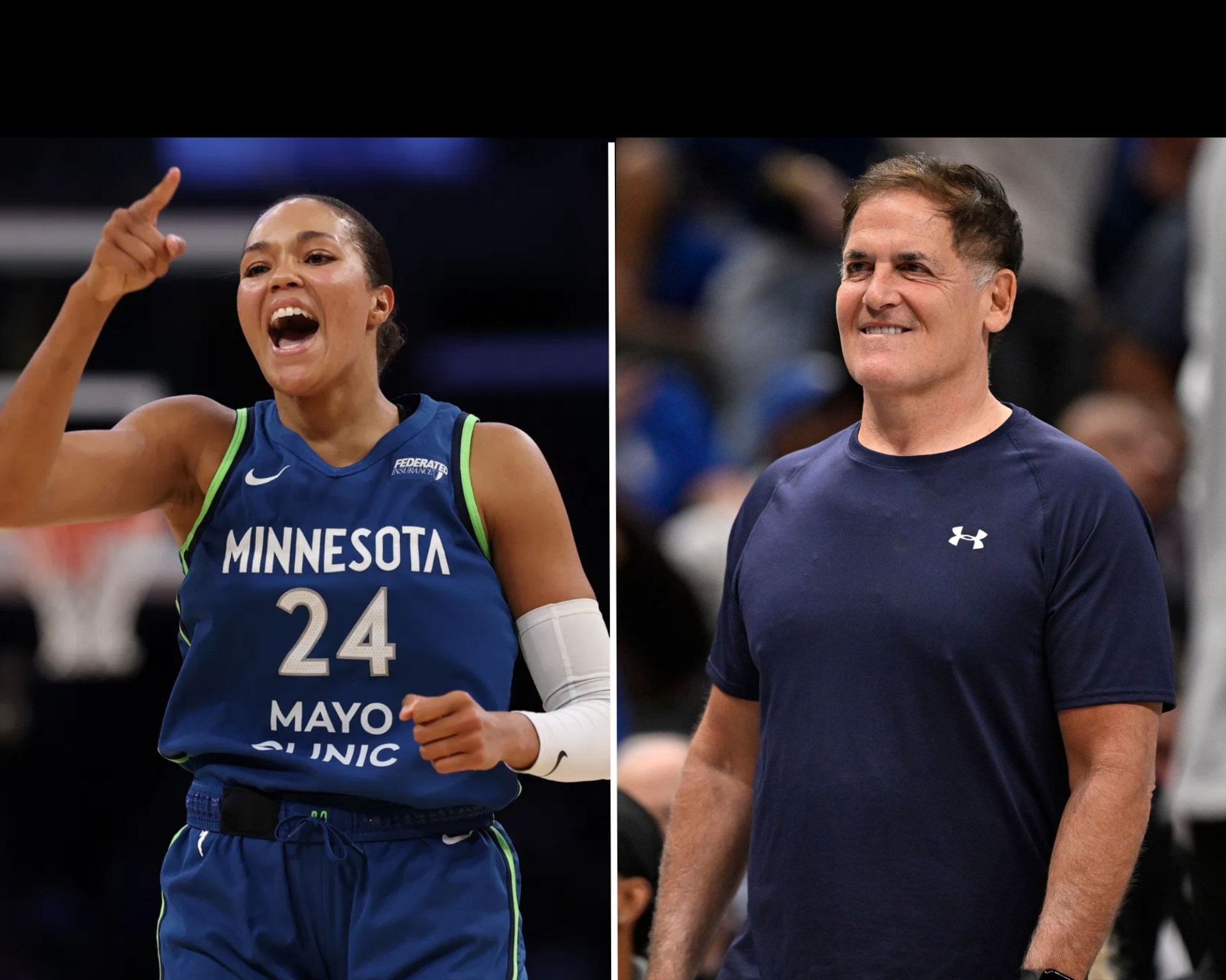 Mark Cuban chimes in on Napheesa Collier exposing Cathy Engelbert&rsquo;s take on officiating flaws (Image sources: Imagn and Getty)