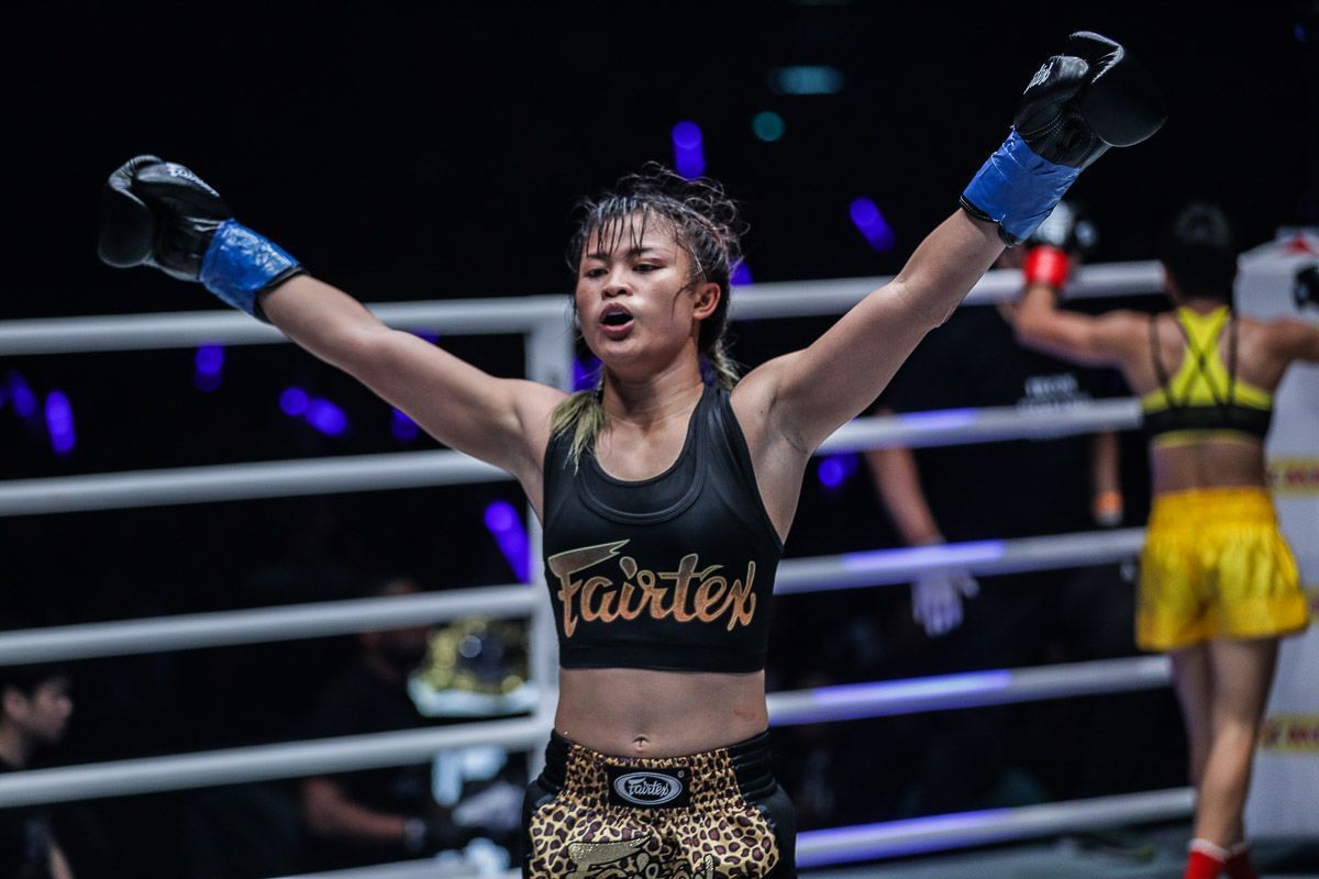 Stamp Fairtex (pictured) has her comeback fight locked in next month. [Image: ONE Championship]