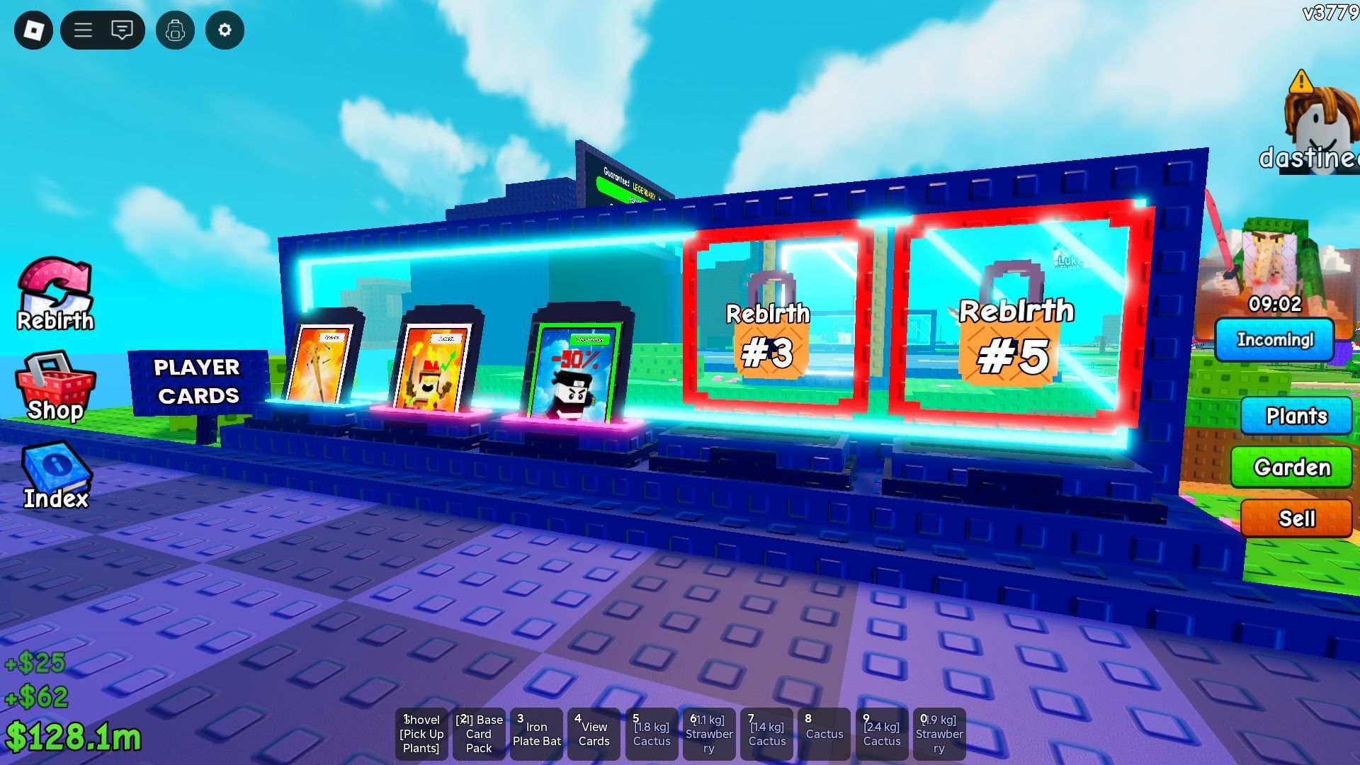 Equipping the right Cards can improve your progression speed (Image via Roblox)