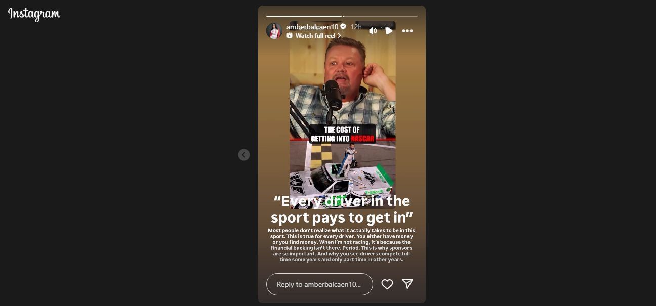 Amber Balcaen&#039;s story on October 25 - via @amberbalcaen10 on Instagram