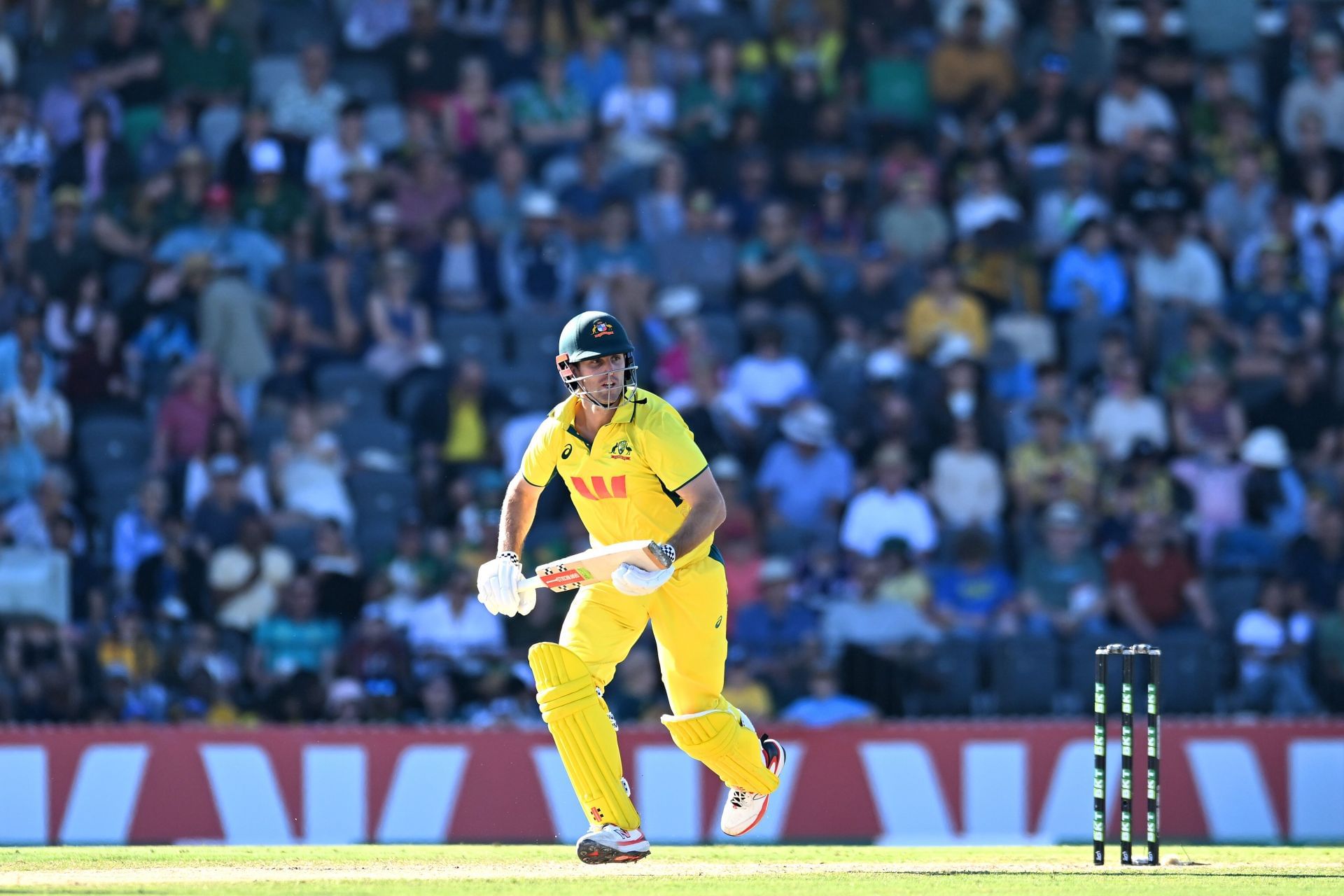 Mitchell Marsh slammed 100 in his last ODI vs South Africa. Source: Getty