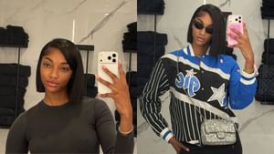 Angel Reese Pairs Jordyn Woods $390 Boot With Orlando Magic-Inspired Jacket As She Debuts Sleek Bob Look