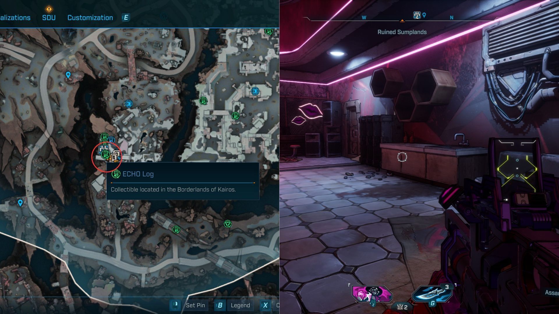 Ruined Sumplands ECHO Log #12 location in Borderlands 4 (Image via 2K)