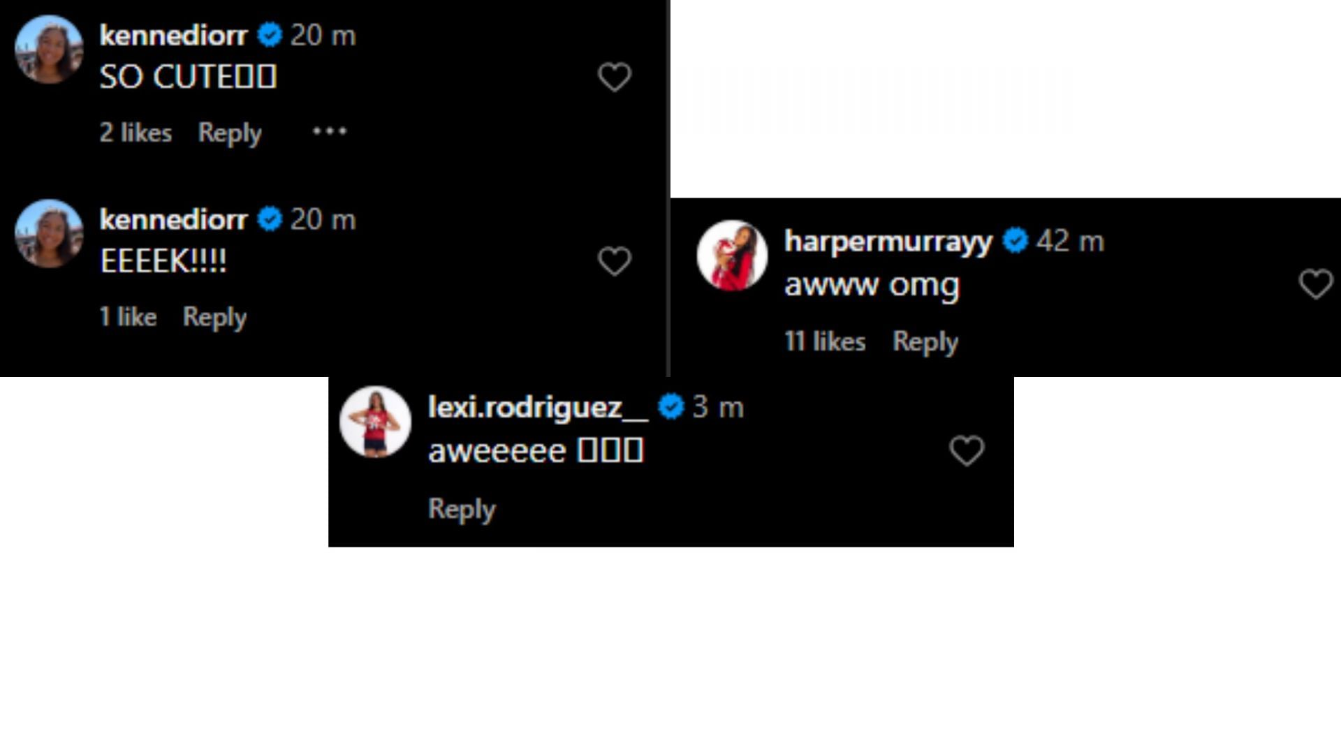 Screengrab of comments from Ally Batenhorst&#039;s teammates on her Instagram post [Image Source : Ally Batenhorst&#039;s Instagram]