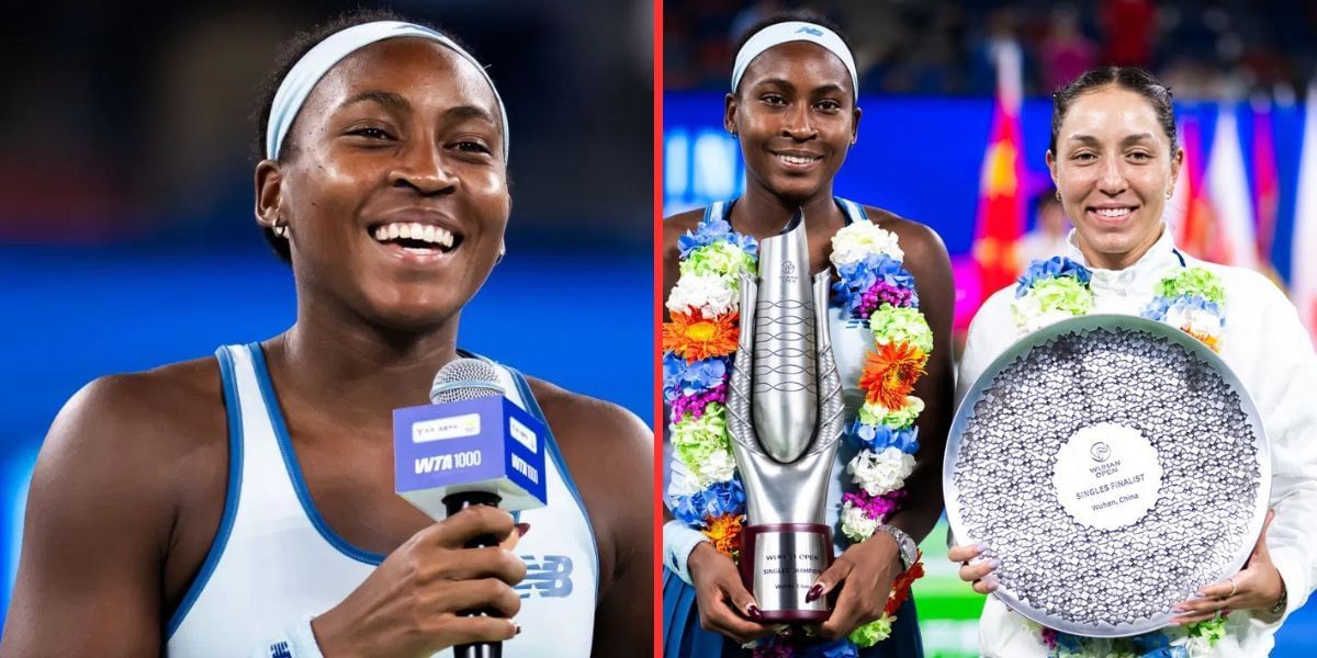 Coco Gauff (left), Gauff and Jessica Pegula (right), Sources: Getty