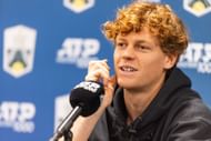 Jannik Sinner during a press conference at the 2025 Paris Masters (Source: Getty)