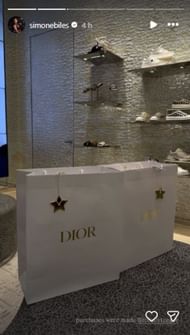 Screenshot from Biles' Instagram story.