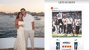 Jarrett Stidham's wife Kennedy shares 3-word reaction as Broncos end Eagles' undefeated streak in major comeback game