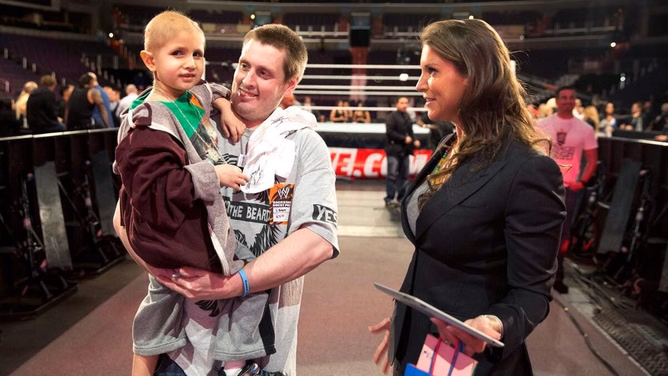 WWE's Stephanie McMahon talks about Connor Michalek as Donald Trump signed a new executive order fighting pediatric cancer