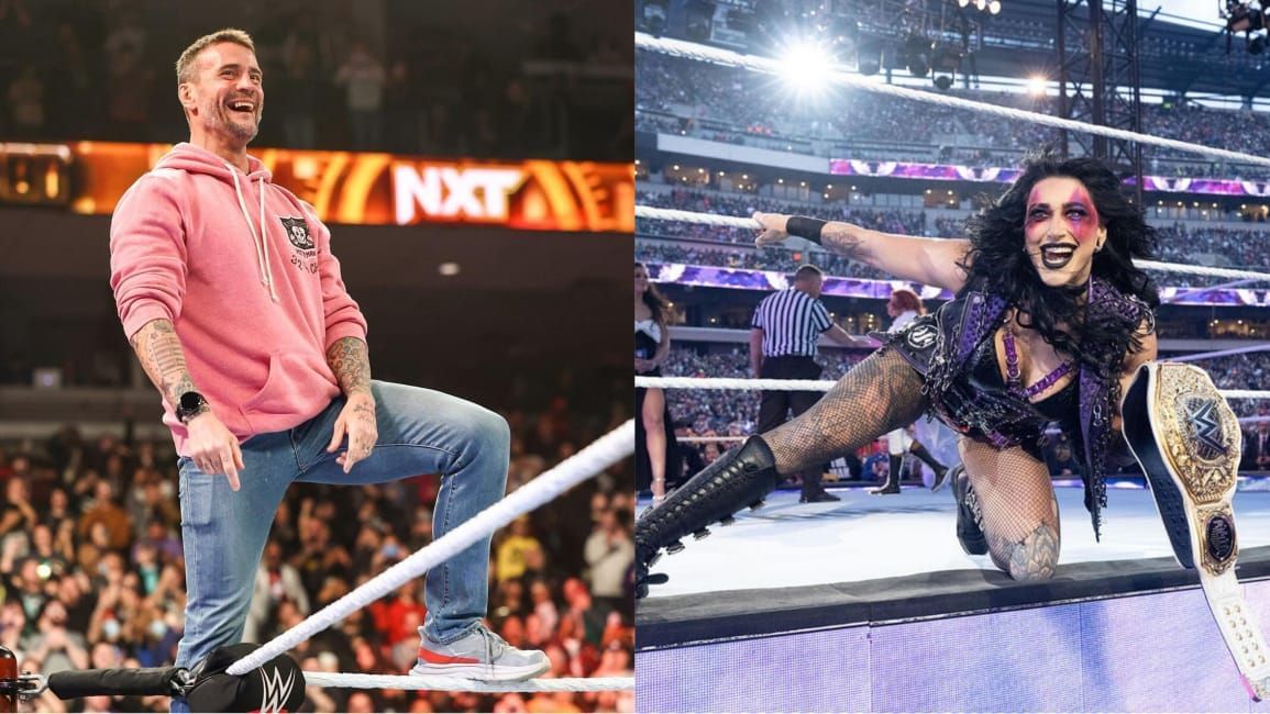 CM Punk (left), Rhea Ripley (right). [Image credits: wwe.com]