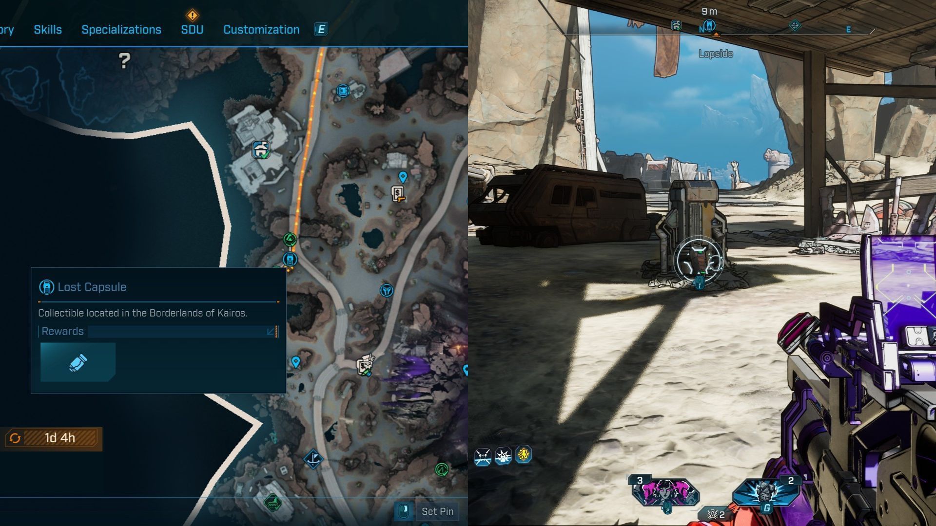 The capsule is by the gas pump (Image via 2K)